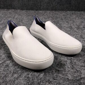 Rothy's Shoes Womens Size 7.5 White Knit Slip On Comfort Sneakers Casual
